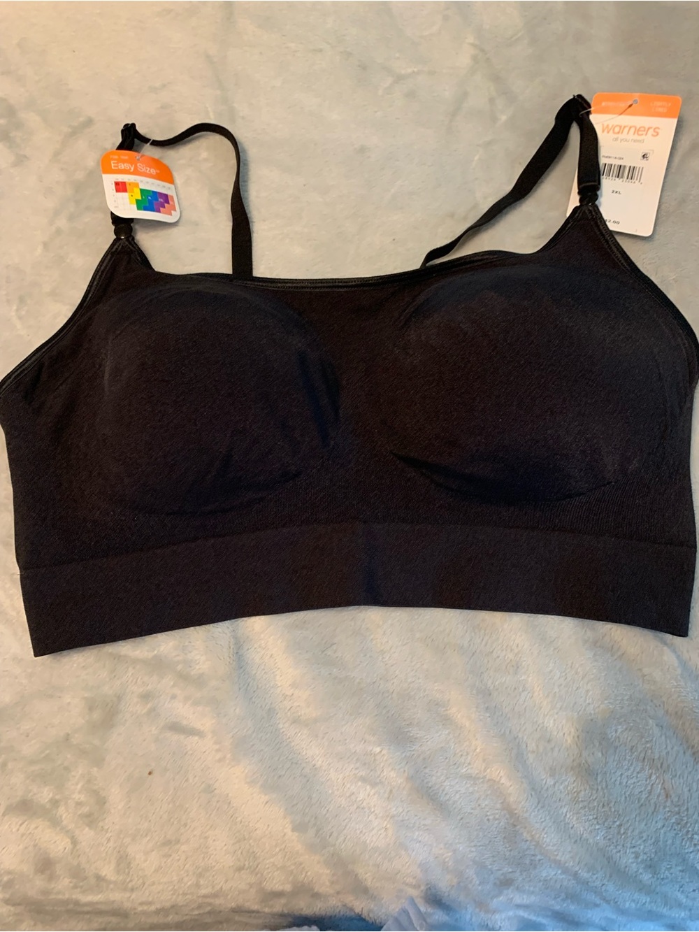 Warner's Black Seamless Comfort Bralette xxl nwt
